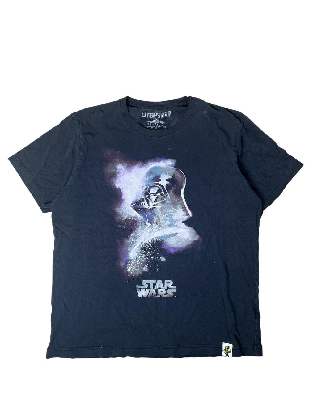 Uniqlo Shirt Mens XL Black Star Wars Darth Vader Graphic Cotton Crew Neck